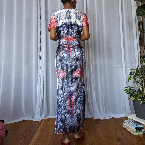 Designer Evening Maxi Dress - Unique Pattern | Size S - Picture 7 of 11